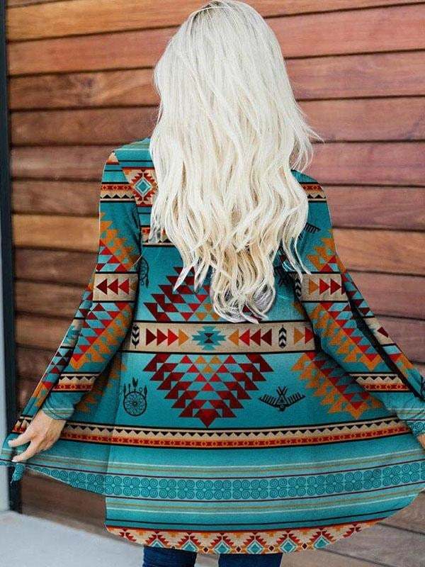 Women's Western Print Cardigan