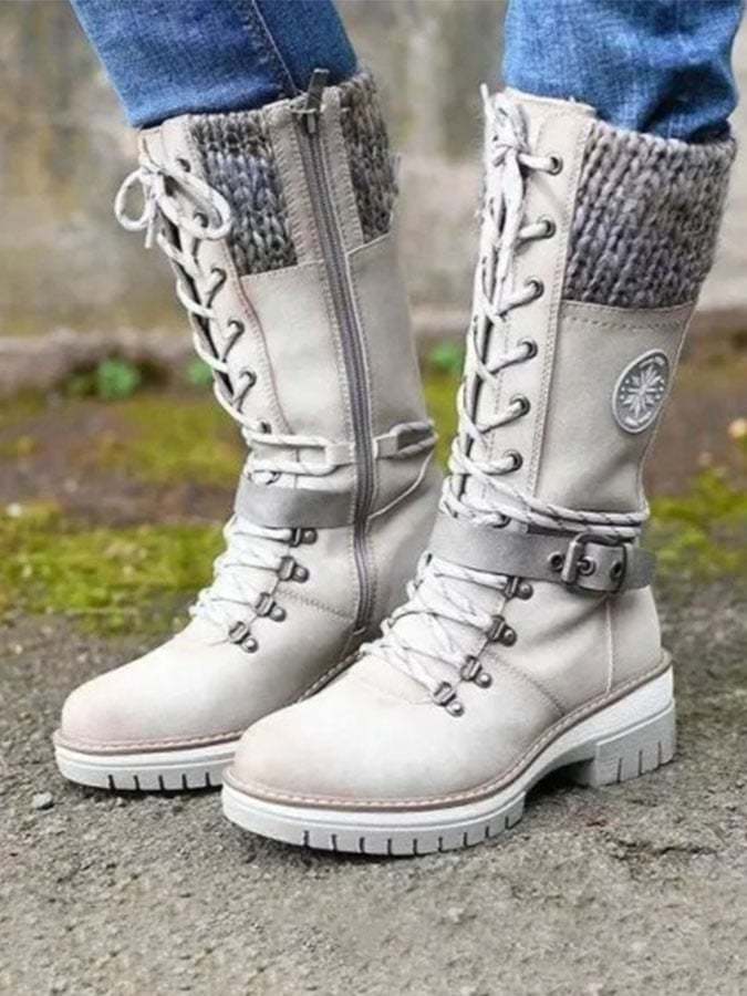 Vintage Wool Stitching Martin Boots
