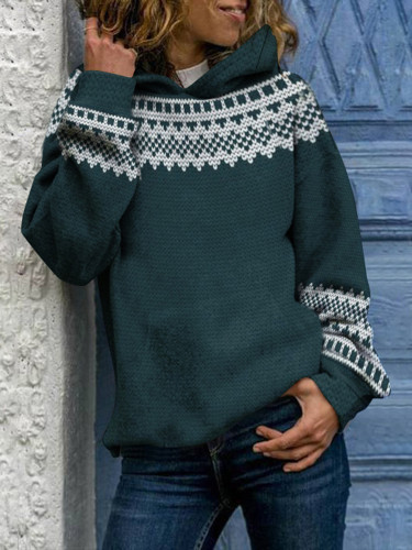 Fairman Island Sweater Print Vintage Hoodie