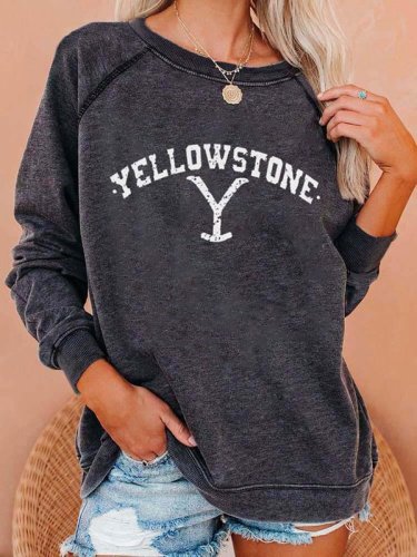 Women's  Printed Long Sleeve Sweatshirt