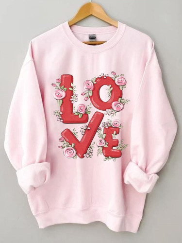 Women's Love | Valentine's Day Loose Crewneck Sweatshirt