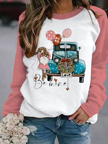 Valentine Gnome Print Sweatshirt