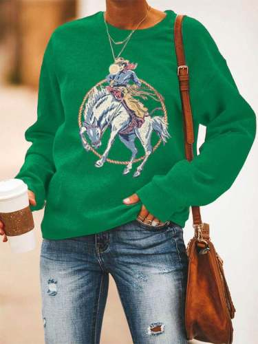 Fashion Print Long Sleeve Sweatshirt