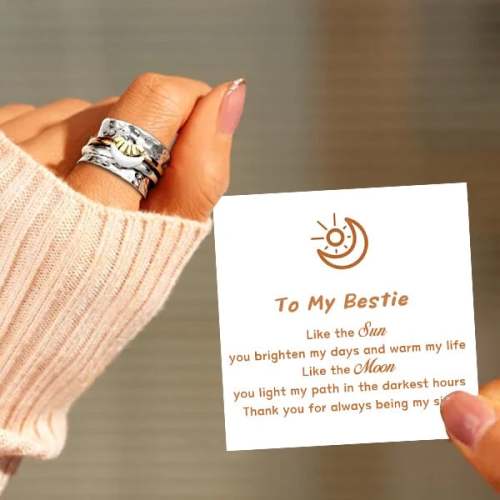 🔥Last Day 75% OFF🎁Sun and Moon Spinner Ring - ''Thank you for always being my side''💕