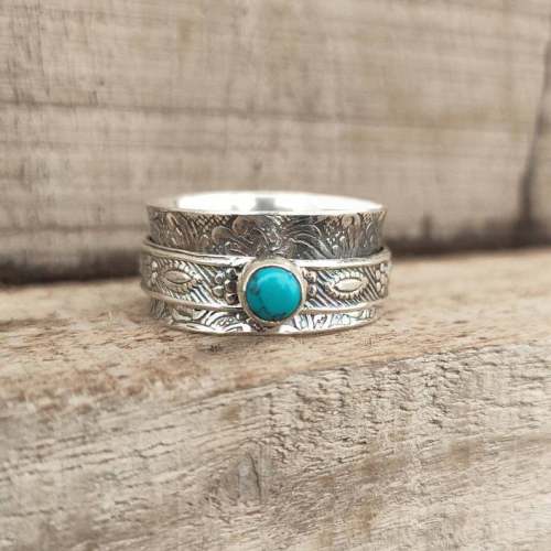 🔥Last Day 75% OFF🎁Suspended Turquoise Swivel Ring