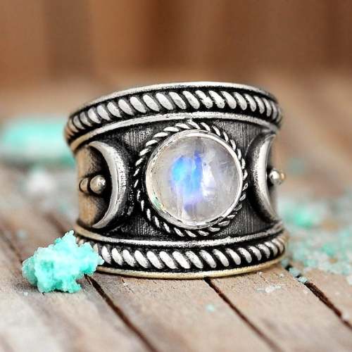 🔥Last Day 75% OFF🎁Full Moon Double Crescent Encircling Ring