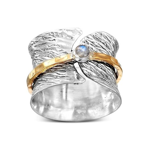 🔥Last Day 75% OFF🎁Crescent Rotating Gemstone Ring