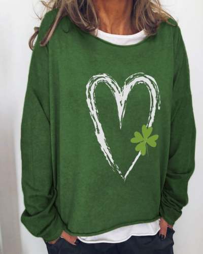 Women's St. Patrick's Round Neck Casual Sweatshirt