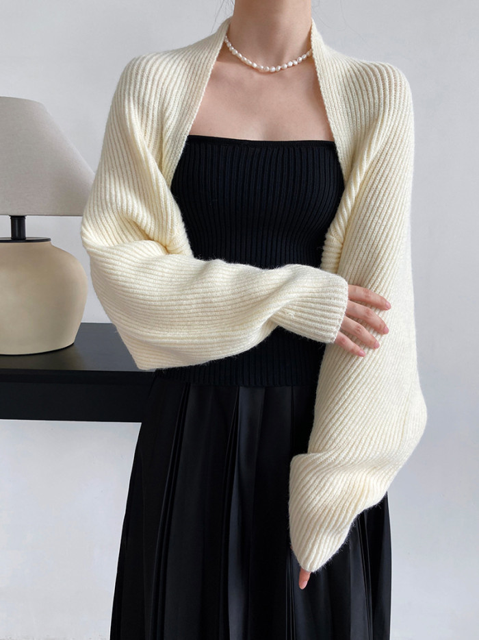 Lazy Doll Sleeve Knit Shawl Sweater Cardigan
