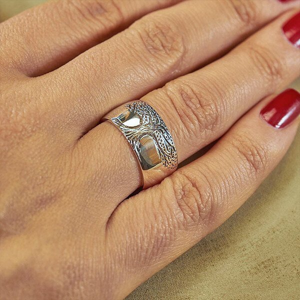 Sterling Silver Nature Tree of Life Ring