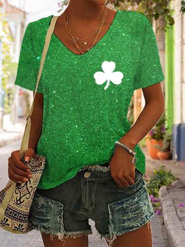 Women's St. Patrick's Day V-Neck T-Shirt