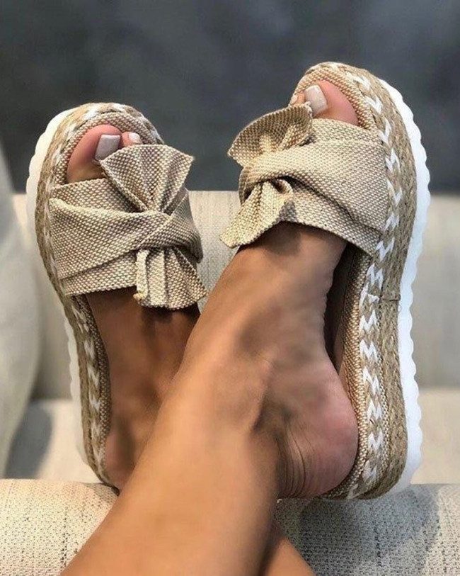 Casual Daily Comfy Bowknot Slippers