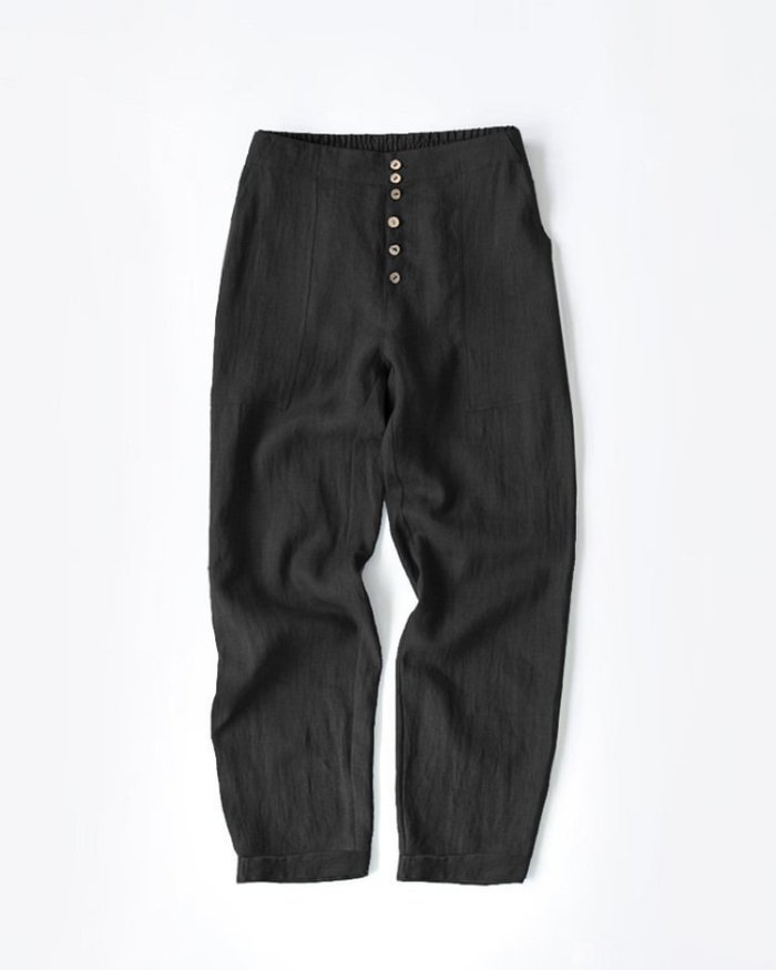 Button Cropped Pants