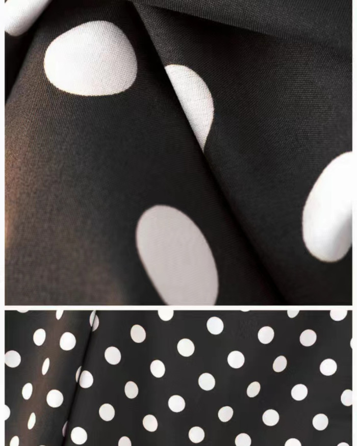 Polka Dot short Sleeve Top and Trousers Two-Piece Set