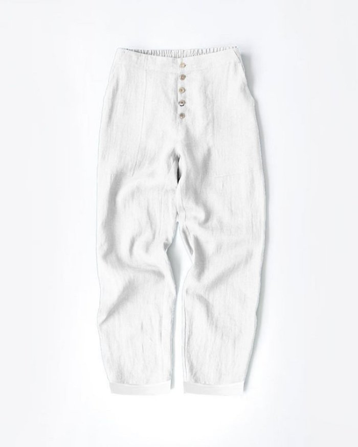 Button Cropped Pants