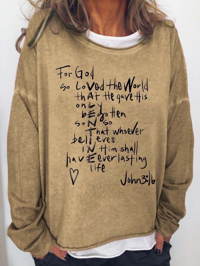 For God So Loved Women's Long Sleeve Sweatshirt