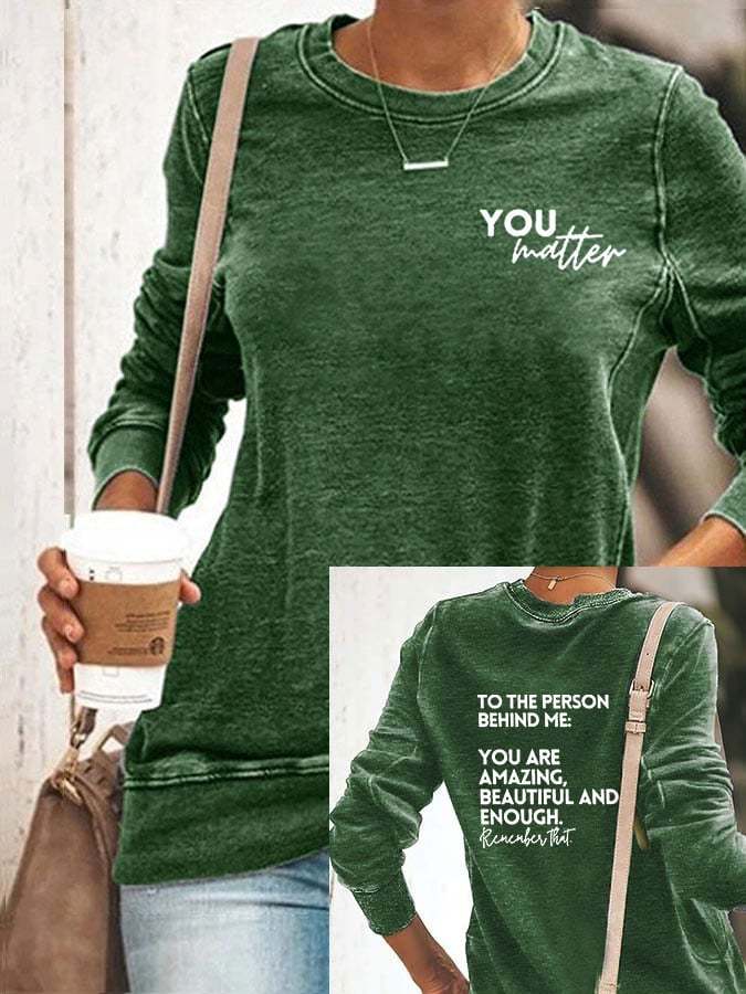 Fashion Print Long-Sleeve Sweatshirt