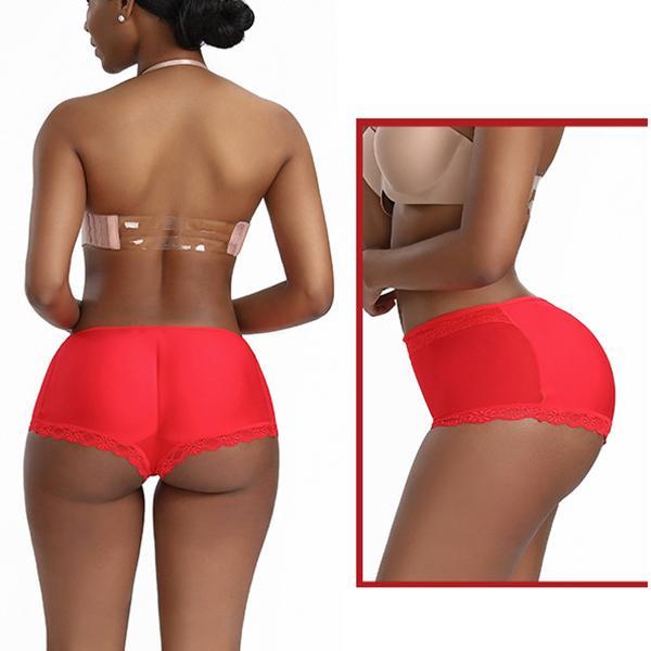 LACE THIN MID WAIST FAKE BUTTOCK TRIANGLE PANTIES