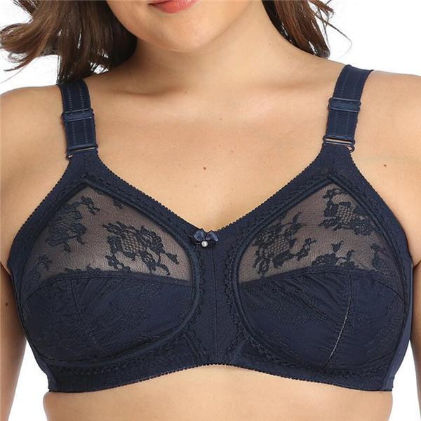 WOMEN'S FULL COVERAGE NON PADDED LACE PLUS SIZE BRA