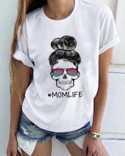 MOMLIFE O neck Short Sleeve T-shirt
