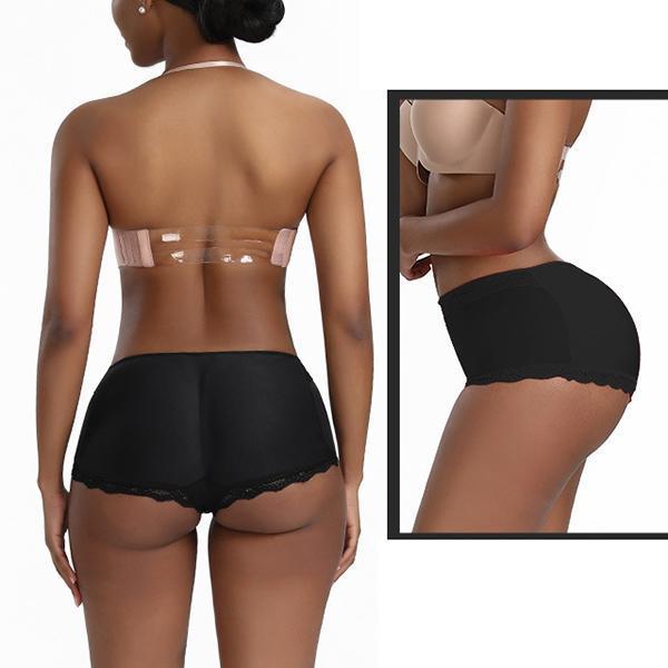 LACE THIN MID WAIST FAKE BUTTOCK TRIANGLE PANTIES