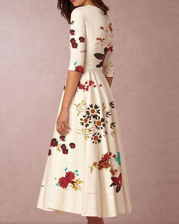 Printed Elegant Women Fashion Dresses