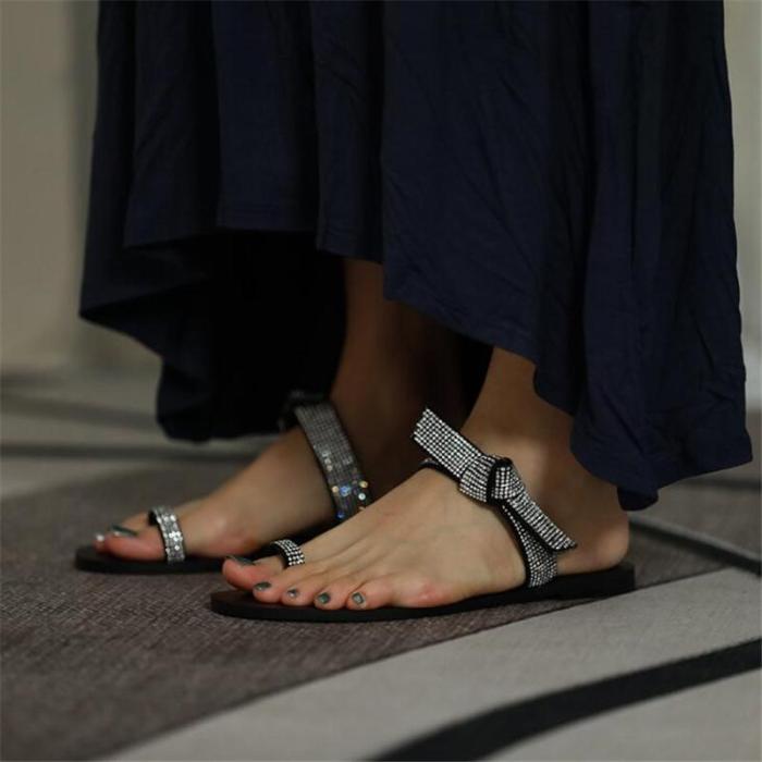 Women Embellished Strap Flat Sandals