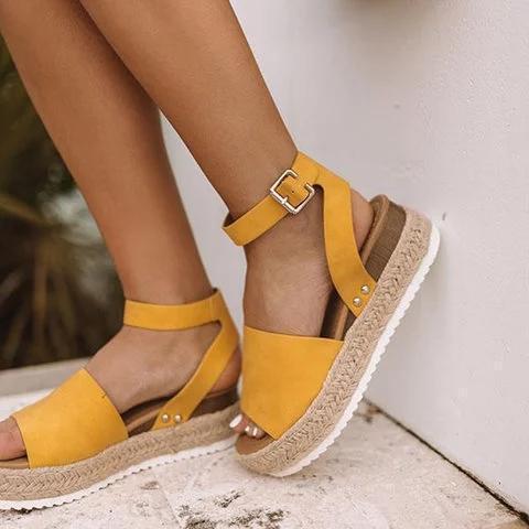 Summer Adjustable Buckle Platform Sandals