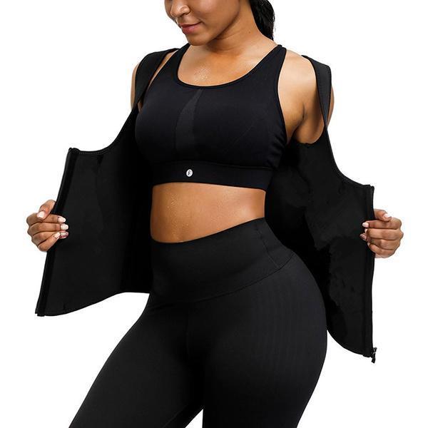 SPORTS VEST SHAPER ZIPPER DOUBLE WAIST BELT