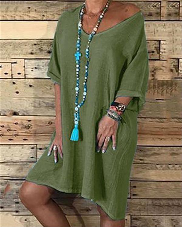 V Neck Women Daytime Dresses