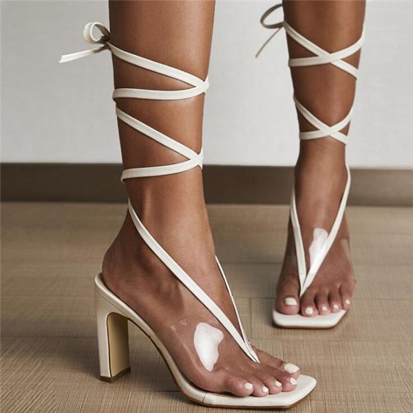 Fashion Lace Up High Heels