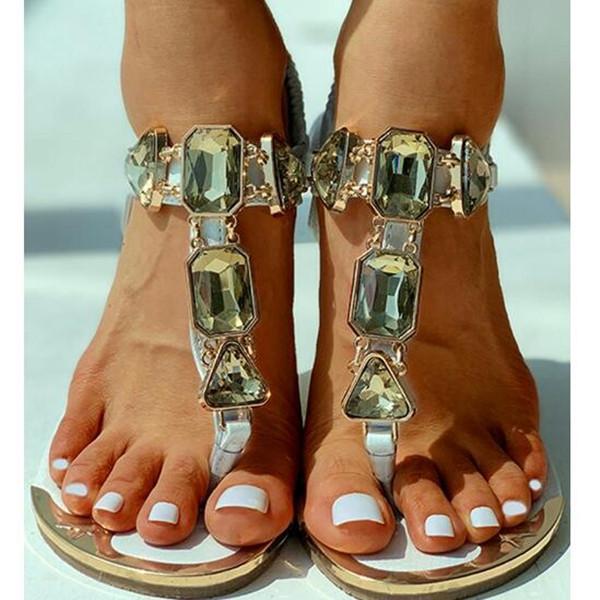 Studded Toe Ring Flat Sandals
