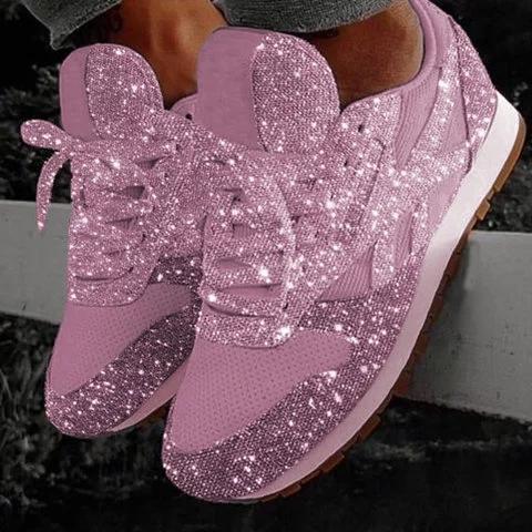 Women Muffin Rhinestone New Crystal Platform Sneakers
