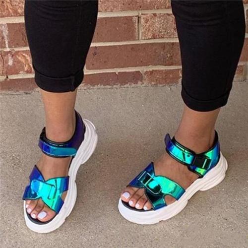 Summer Open Toe Slip-On Platform Casual Thread Sandals