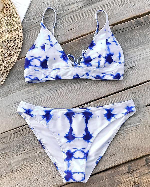 Blue Crush Tie-dye Bikini Set