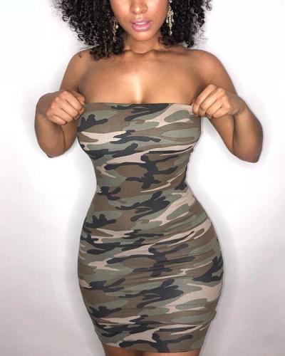 Sexy Camouflage Bodycon Dress