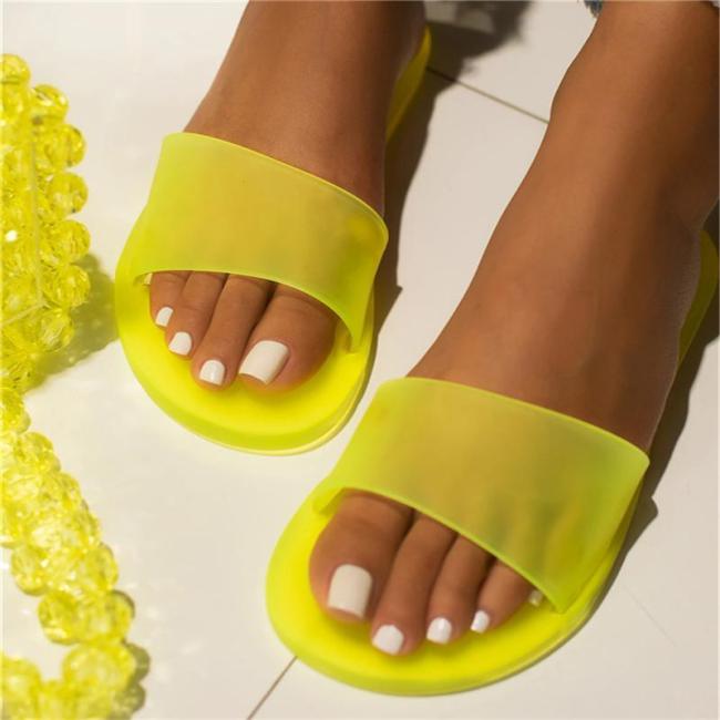 Jelly Texture New Comfortable Flat Sandals And Slippers