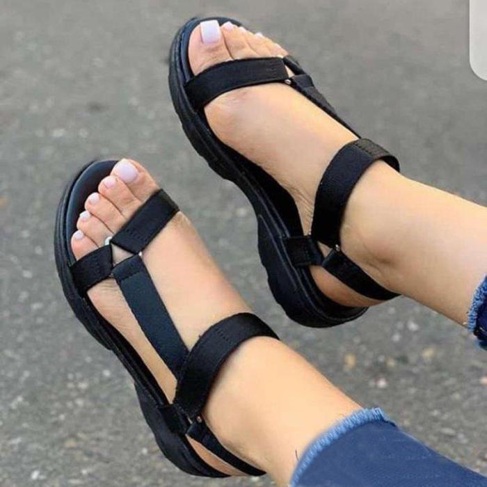 Ladies Strap Plain Colored Sandals