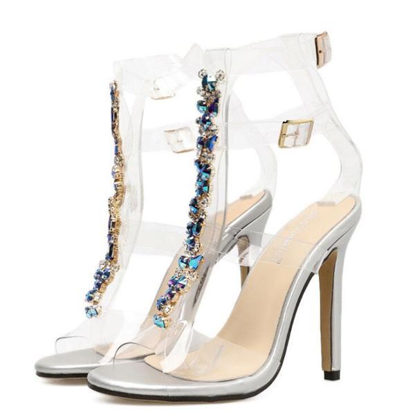 Gem sexy crystal with high heel sandals