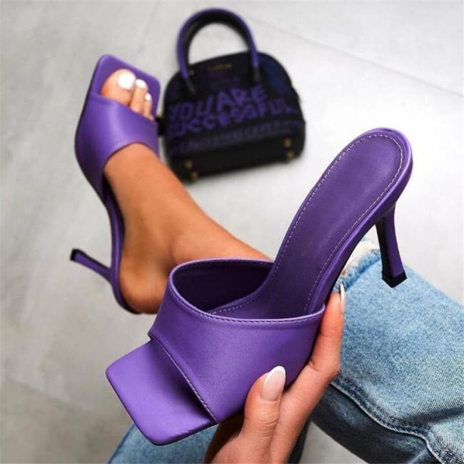 Fashion purple high heel sandals Slippers