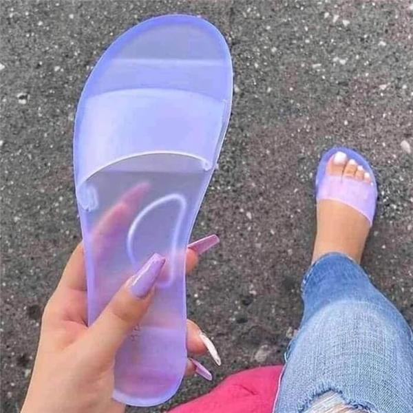 Jelly Texture New Comfortable Flat Sandals And Slippers