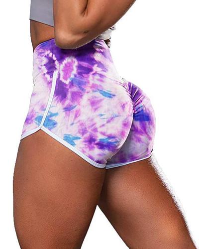 Camo/Tie Dye Print Sporty Shorts