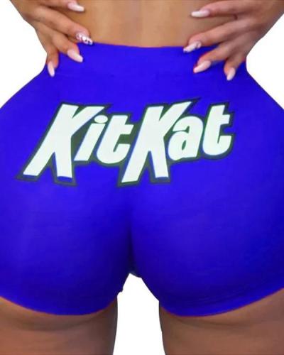 Fashion KitKat Print Sexy Shorts