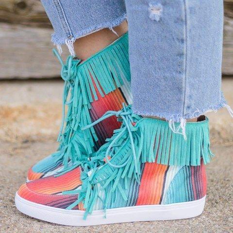 All Season Flat Heel Casual Lace-Up Sneakers
