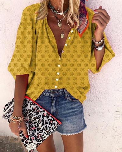 Women Printed Vintage Shirts & Tops