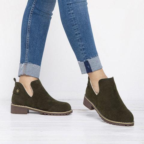 British Style Outdoor Faux Suede Martin Boots