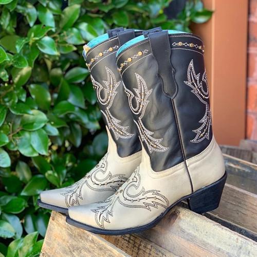 Color Block Cowgirl Boots