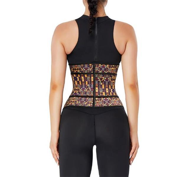 Fitness  African Printing Latex Waist Trainer Fashion Comfort