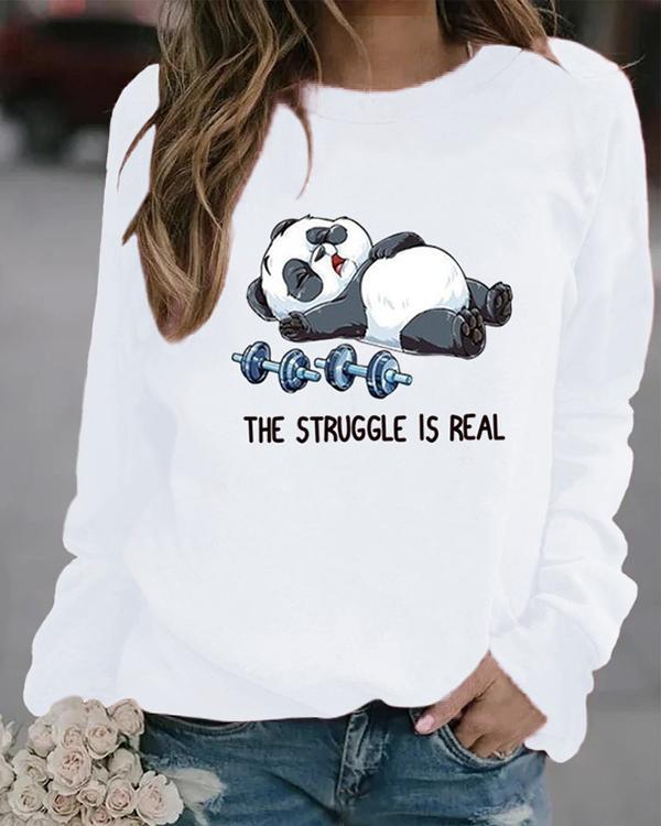 The Struggle Is Real Round Neckline Sweatshirts