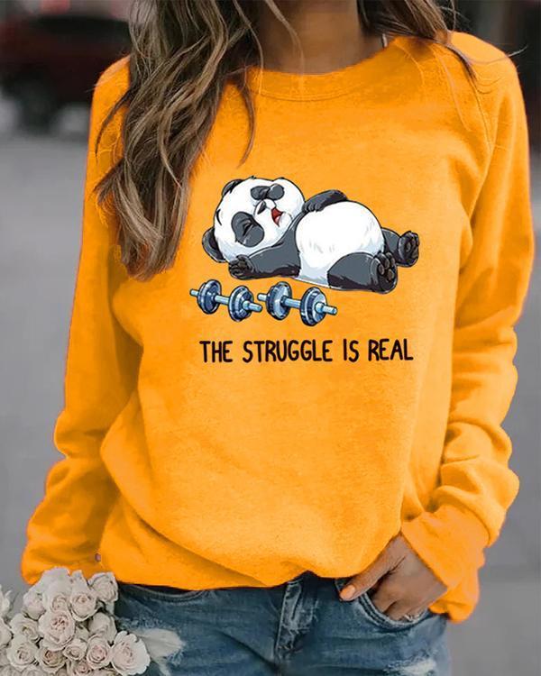 The Struggle Is Real Round Neckline Sweatshirts